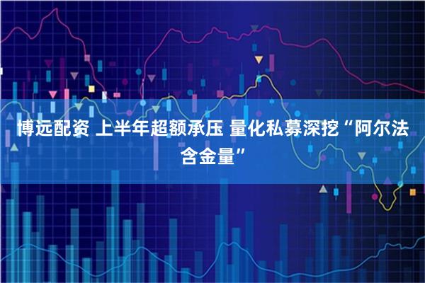 博远配资 上半年超额承压 量化私募深挖“阿尔法含金量”